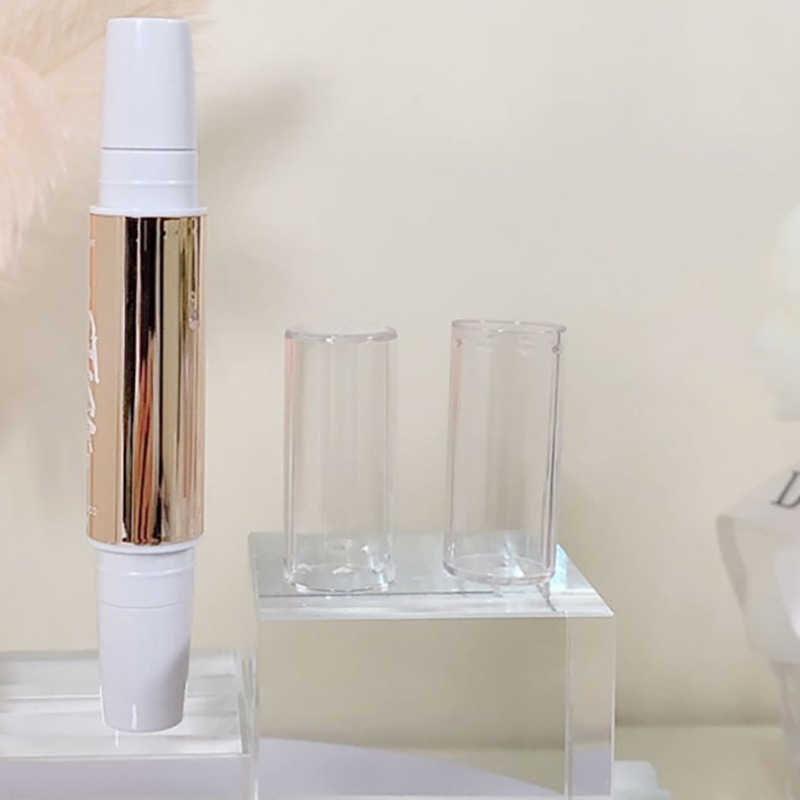 RO-CST11 Golden and white double-headed contouring brush