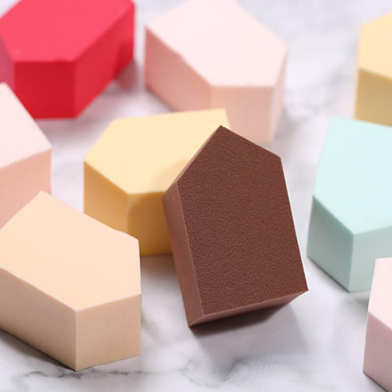 RO-PP009 House-shaped pentagonal powder puff