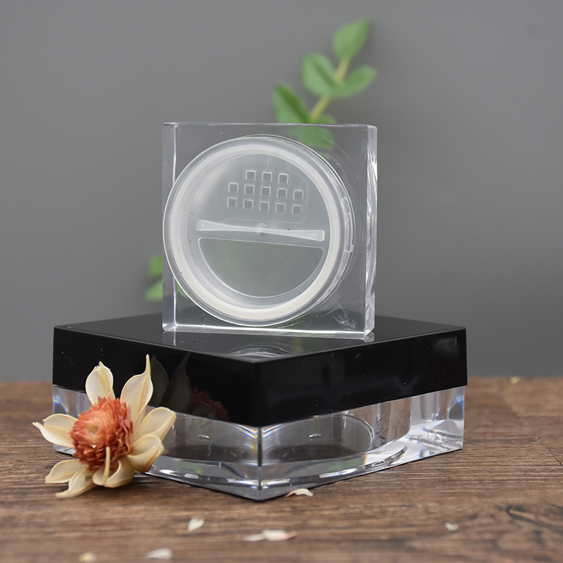 RO-LFB06 Black square shaped foundation liquid case