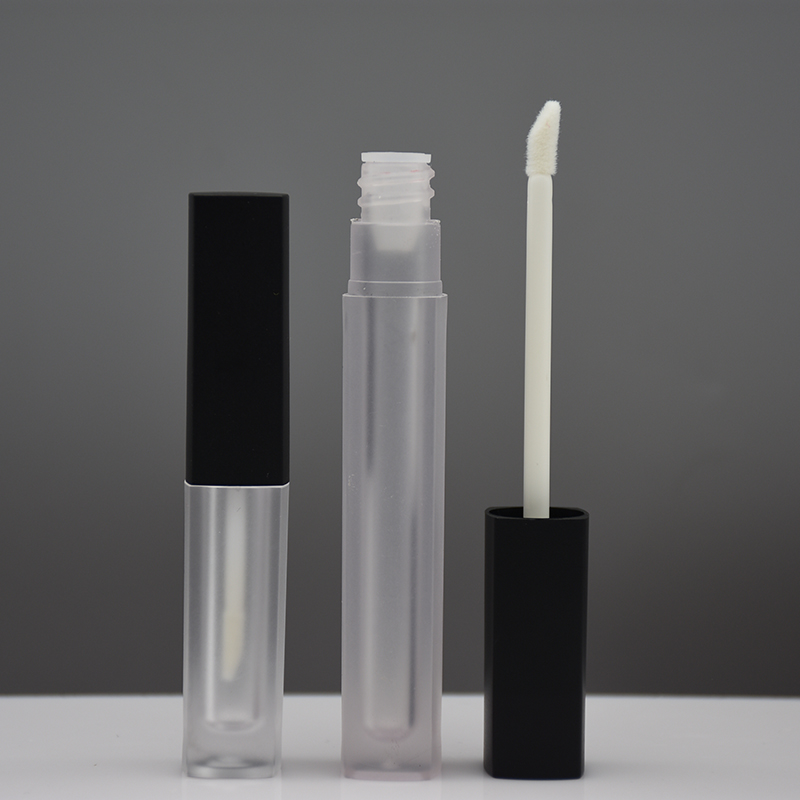 RO-LGT04 Square transparent frosted long lip gloss tube