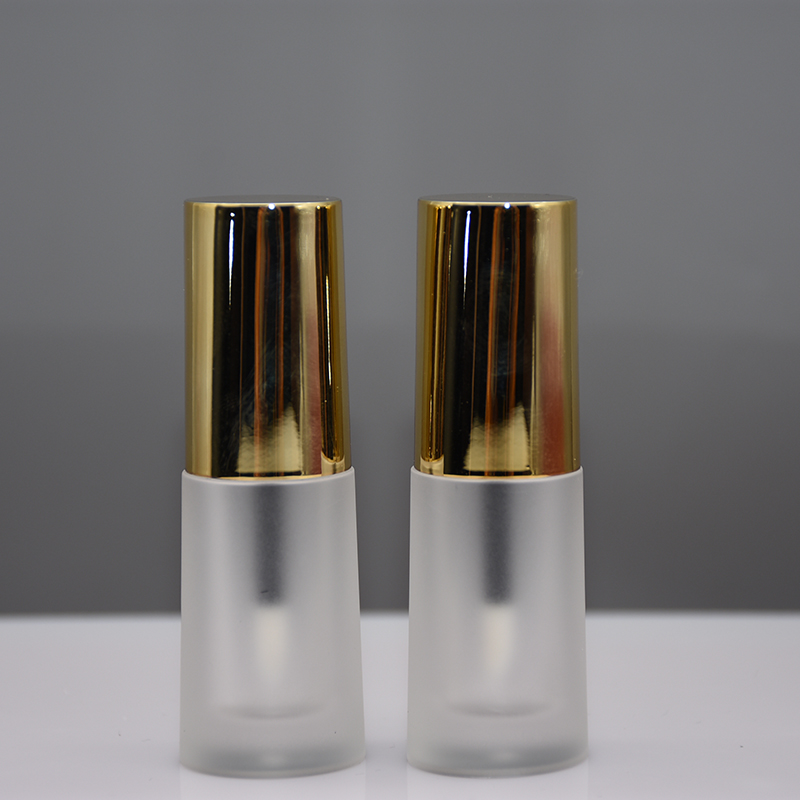 RO-LGT07 Transparent frosted electroplated lip gloss tube